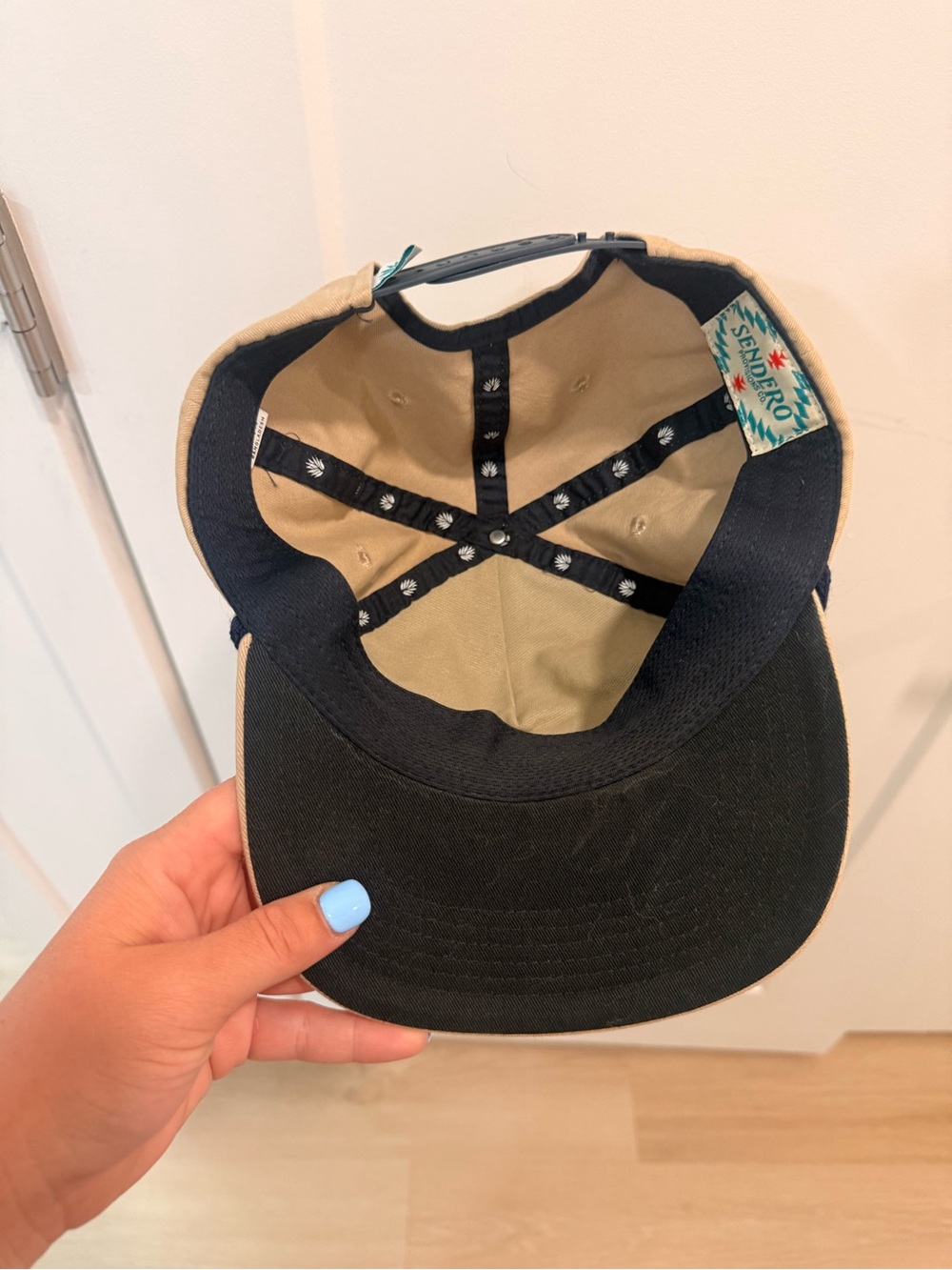 Sendero Provisions Co. Khaki Patch Cap with Navy Trim - Picture 2 of 2